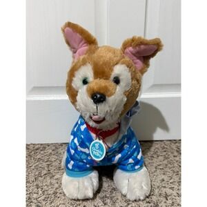 Build-A-Bear Promise Pets Jack Russell Terrier Plush Dog Blue Bone Romper Outfit